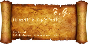 Huszák Győző névjegykártya